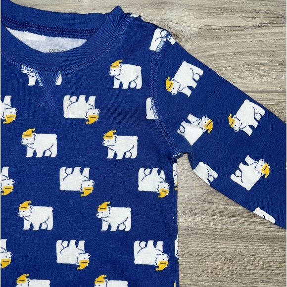 Carter’s Holiday Polar Bear Long Sleeve Bodysuit Onesie 24 Months - Picture 4 of 10